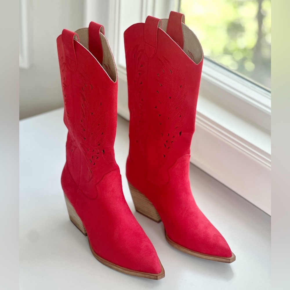 Vici Vibrant Red Western Heeled Boots